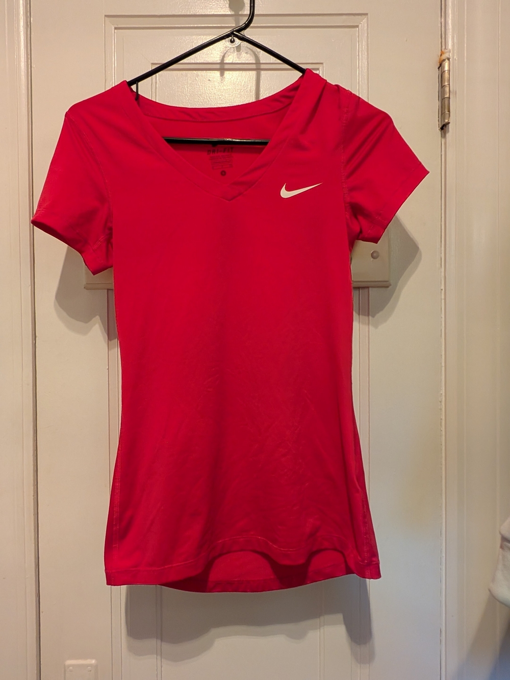 Nike Women’s Hot Pink V-Neck Performance Top